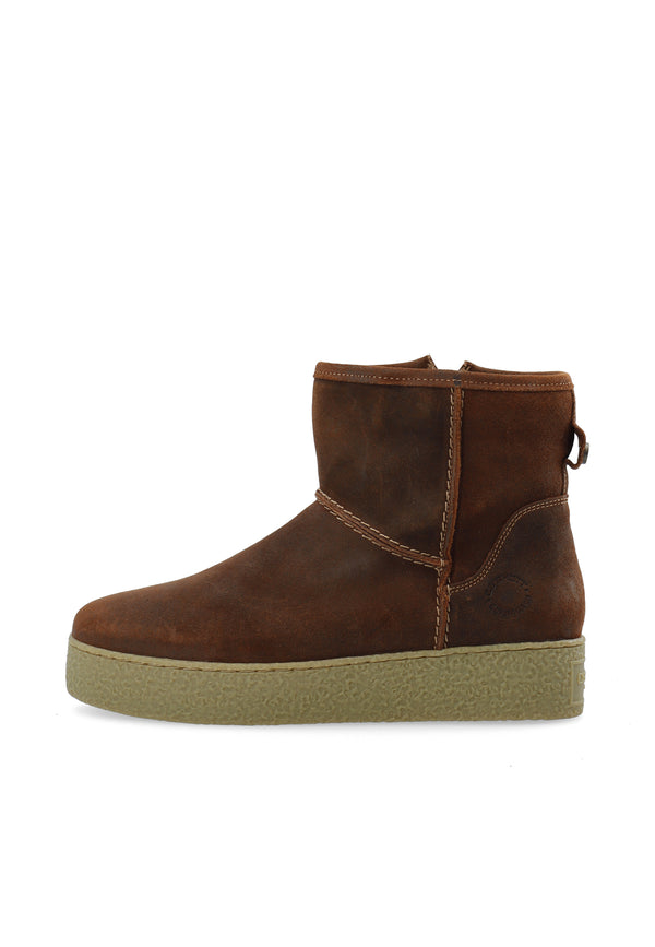 CASHOTT CASCAMILLA WARM LINED BOOT OILED SUEDE *Zip Boot Cognac