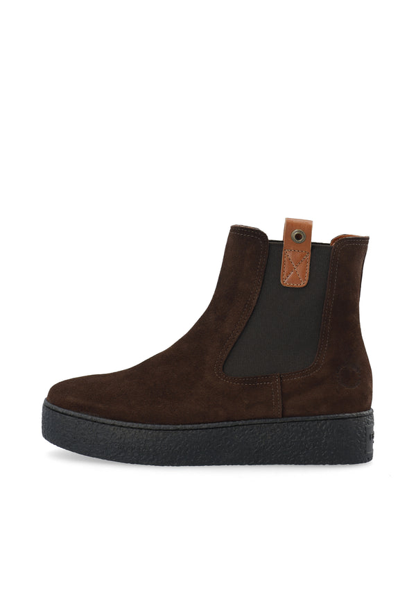 CASHOTT CASCAMILLA CHELSEA BOOT - Suede *Chelsea Dark Brown