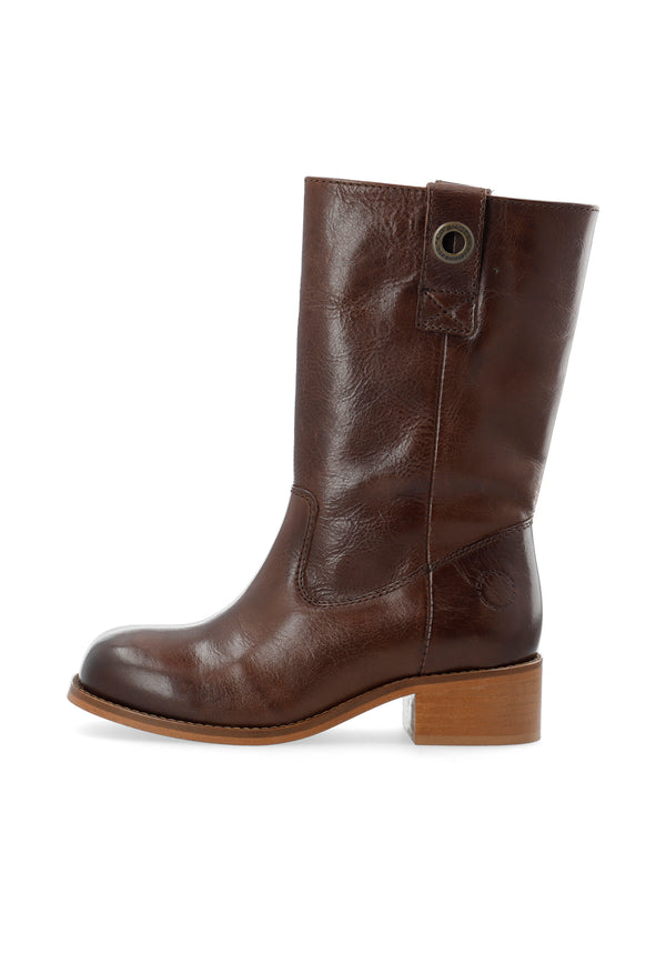 CASHOTT CASVILMA MID CUT BOOT *Pull On Dark Brown
