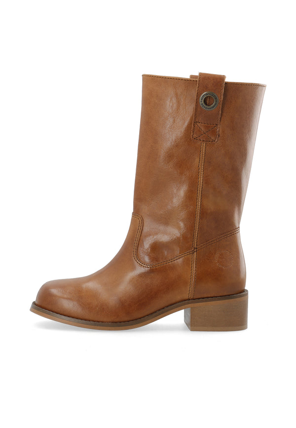 CASHOTT CASVILMA MID CUT BOOT *Pull On Cognac