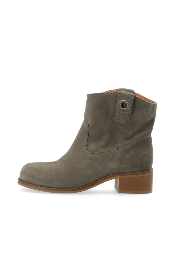 CASHOTT CASVILMA LOW CUT BOOT SUEDE Ankle Boots Taupe
