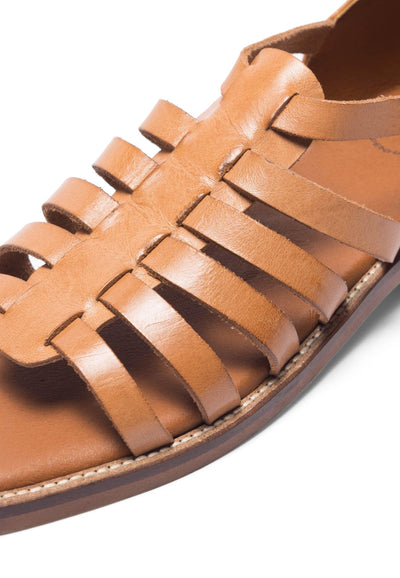 CASMARY Closed Heel Sandal Vegetable Tanned Leather - Ca'Shott Danmark