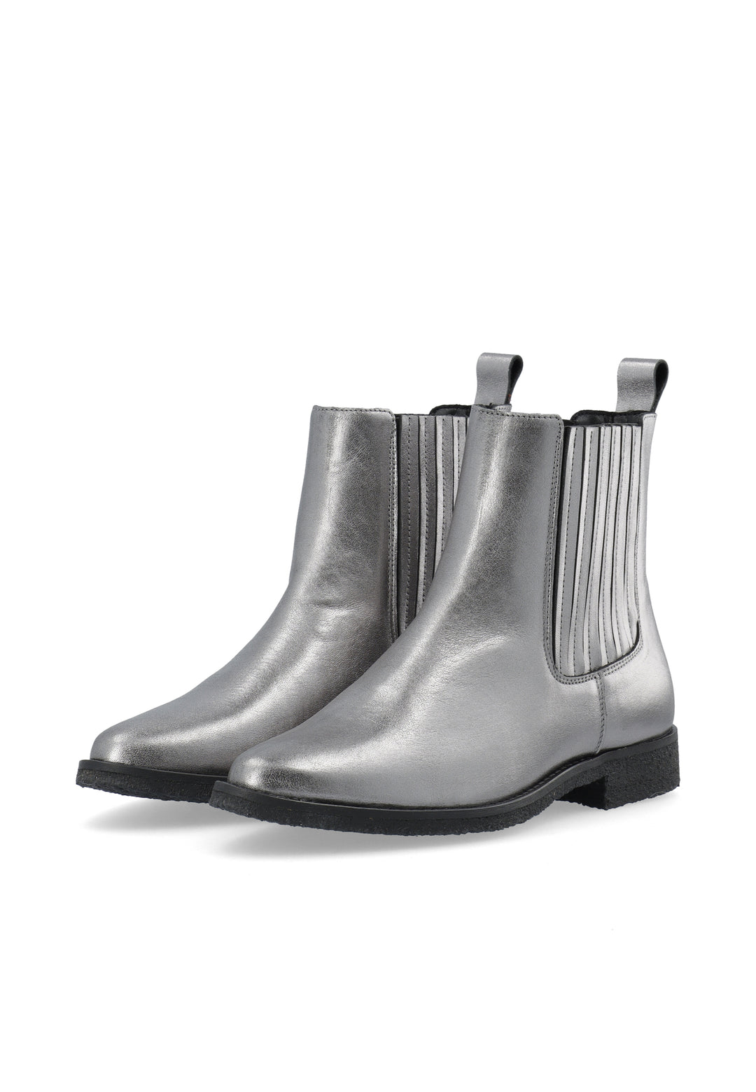 CASHOTT CASAGNES Chelsea Boot Metallic Leather Chelsea Grey Metallic