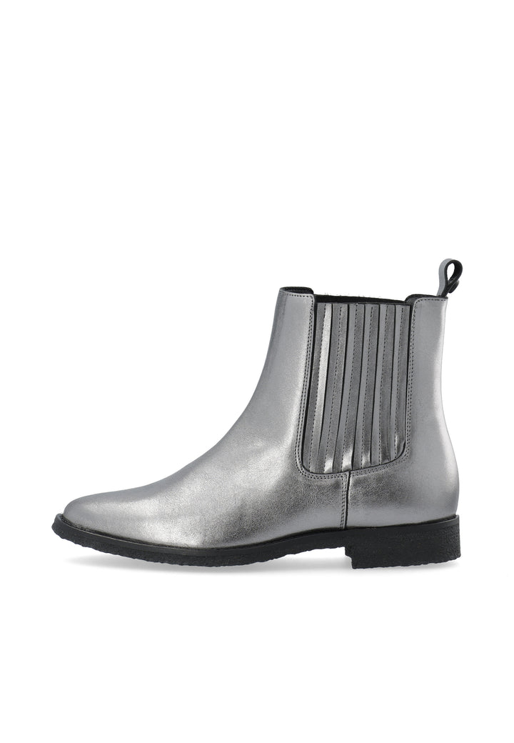 CASHOTT CASAGNES Chelsea Boot Metallic Leather Chelsea Grey Metallic