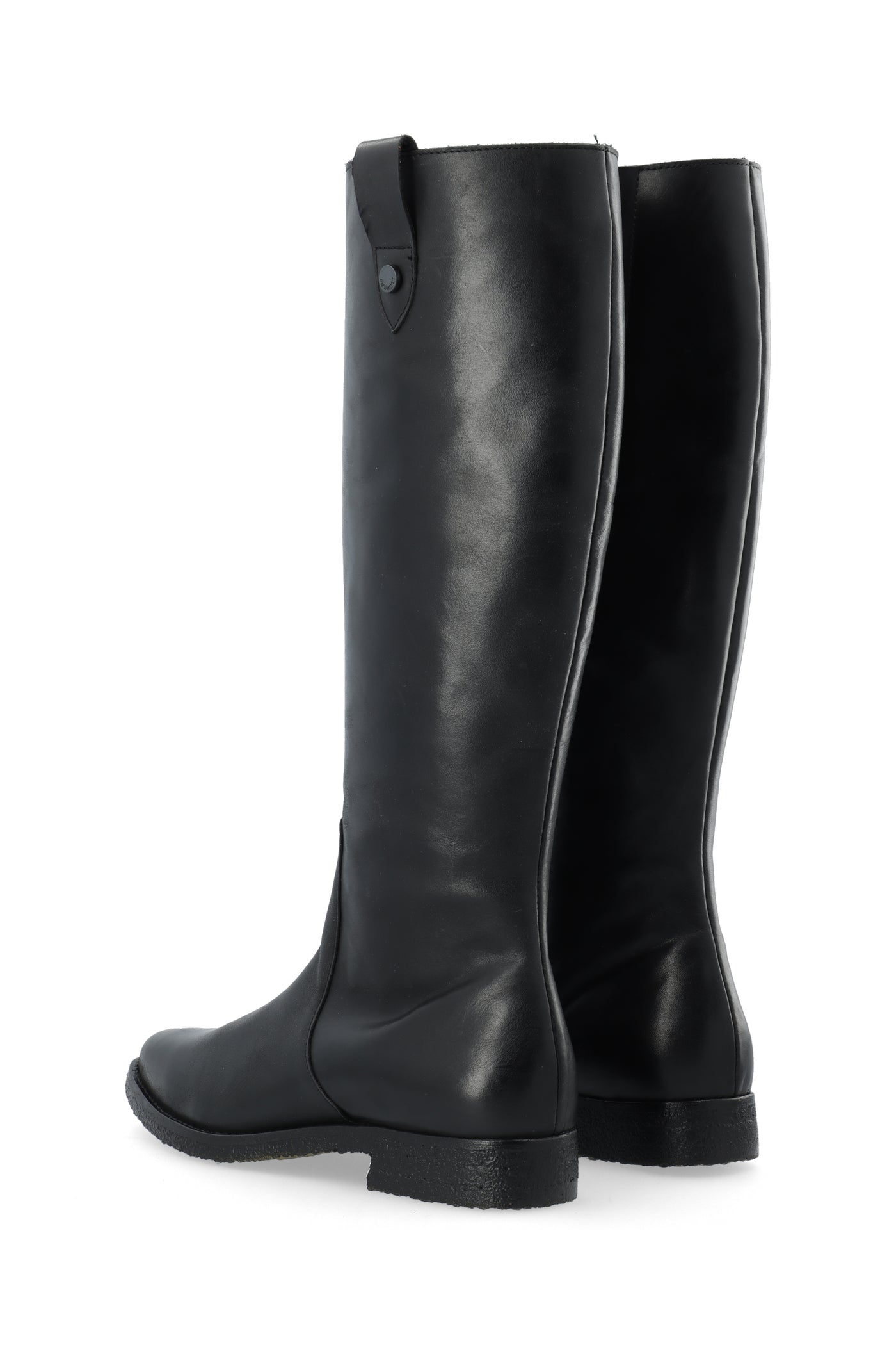 CASHOTT CASAGNES Tall Boot Pull Up Leather Knee-high Black