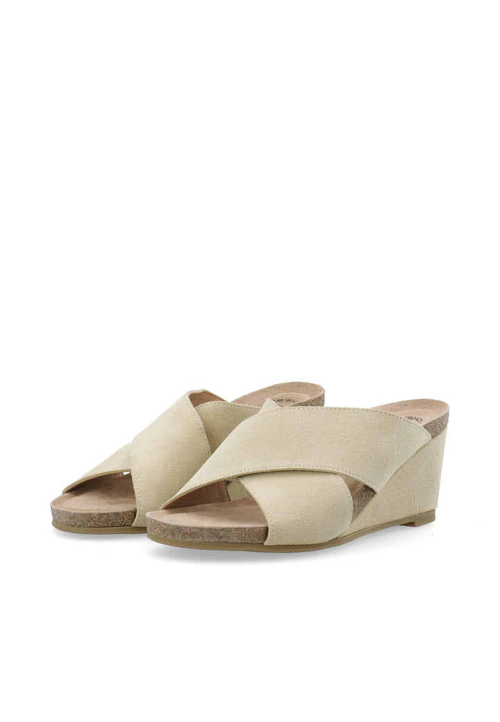 CASHOTT CASALBERTA Slide Suede Slides Beige