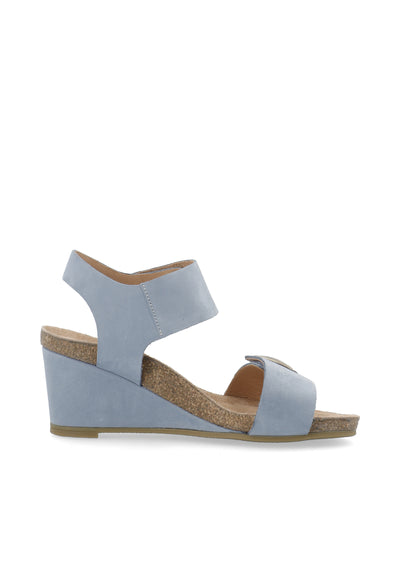 CASHOTT CASALBERTA Velcro Button Sandal Nubuck Velcro Blue shadow