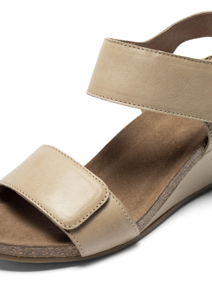 CASHOTT CASALBERTA Velcro Sandal Leather Velcro Taupe