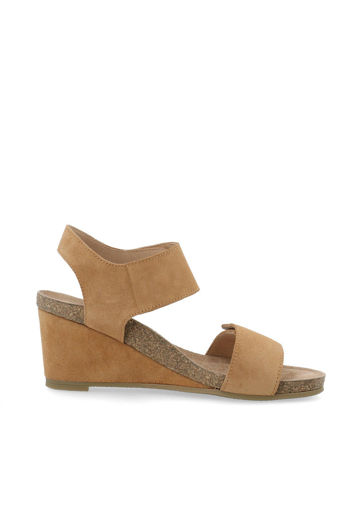 CASHOTT CASALBERTA Velcro Sandal Suede Velcro Brandy