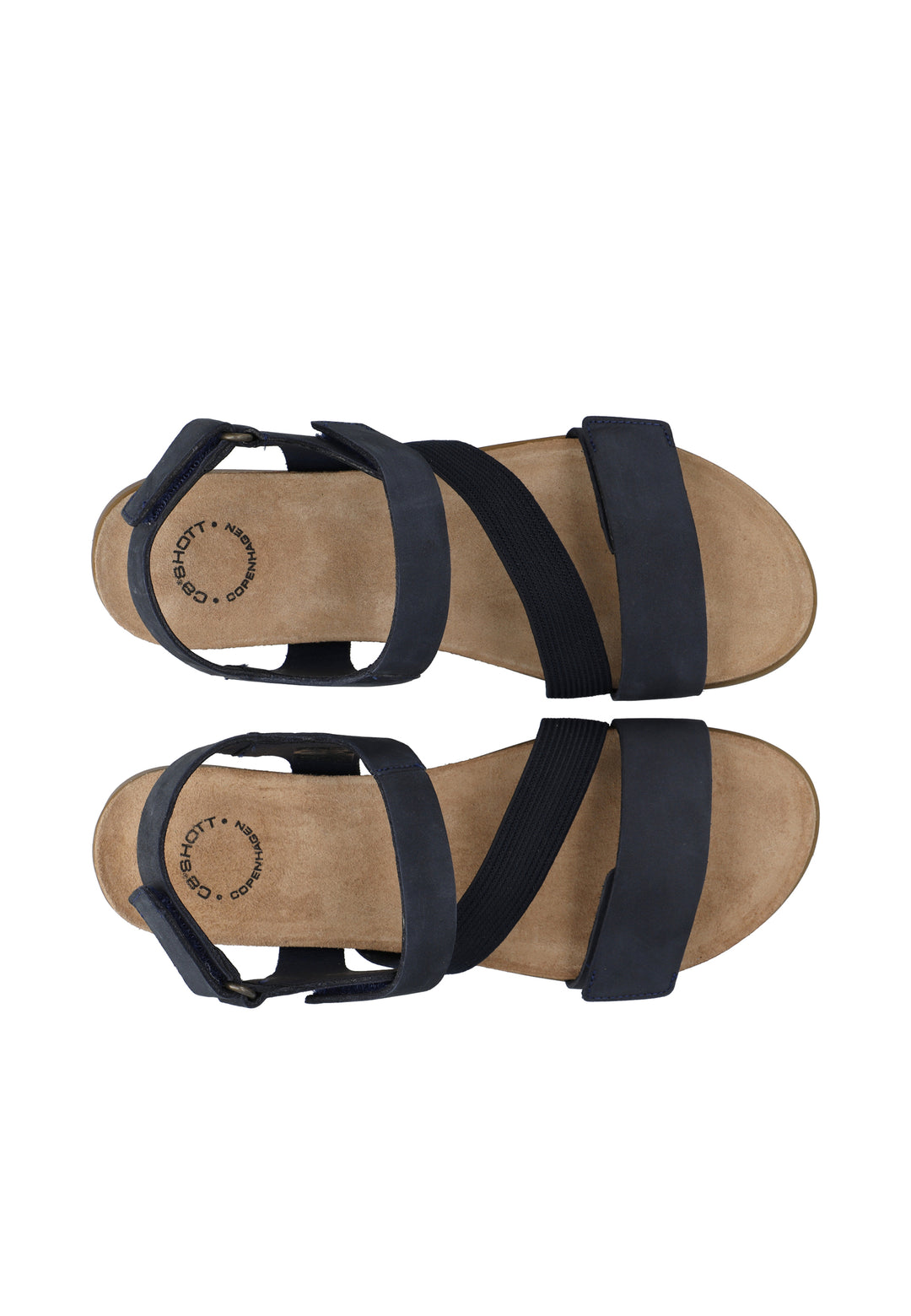CASHOTT CASALICE Velcro Elastic Sandal Nubuck Velcro Marine