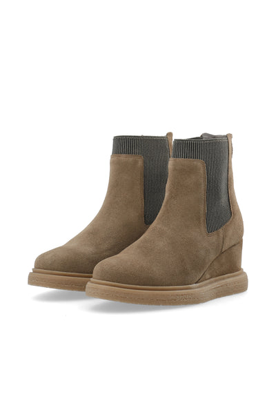 CASHOTT CASANJA Chelsea Boot Suede Chelsea Moonrock