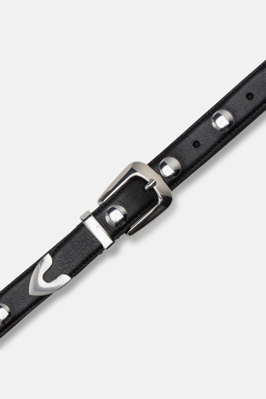 CASHOTT CASASTA Studded Western Belt Leather Belt Black