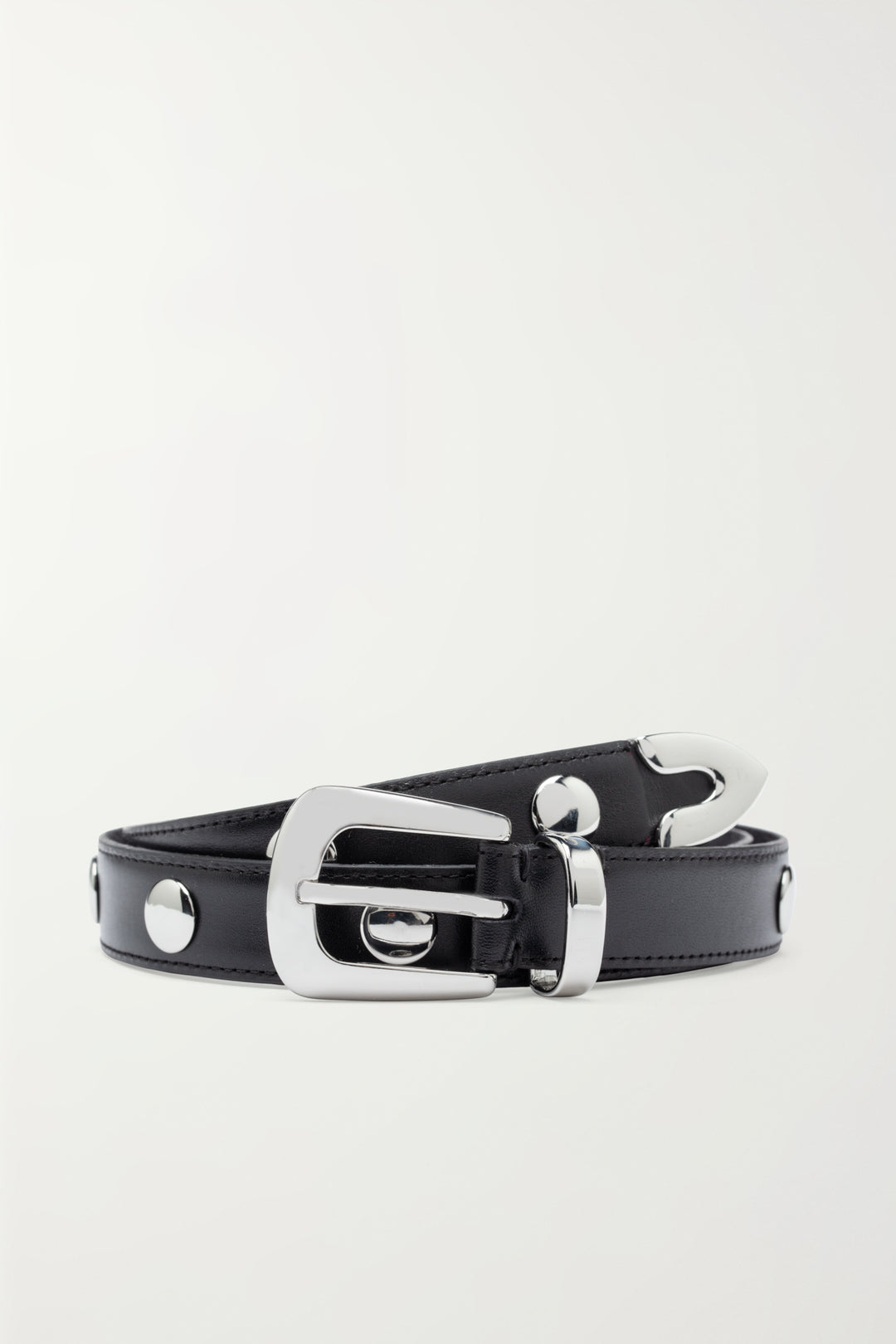 CASHOTT CASASTA Studded Western Belt Leather Belt Black
