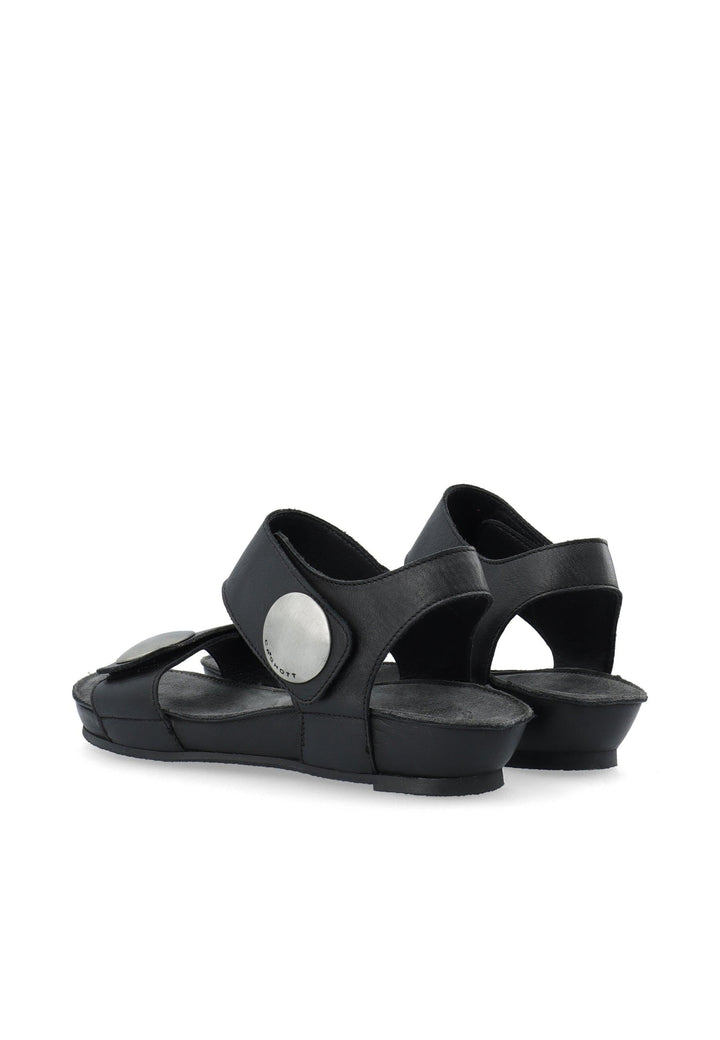 CASHOTT CASAVA Sandal Leather Velcro Black