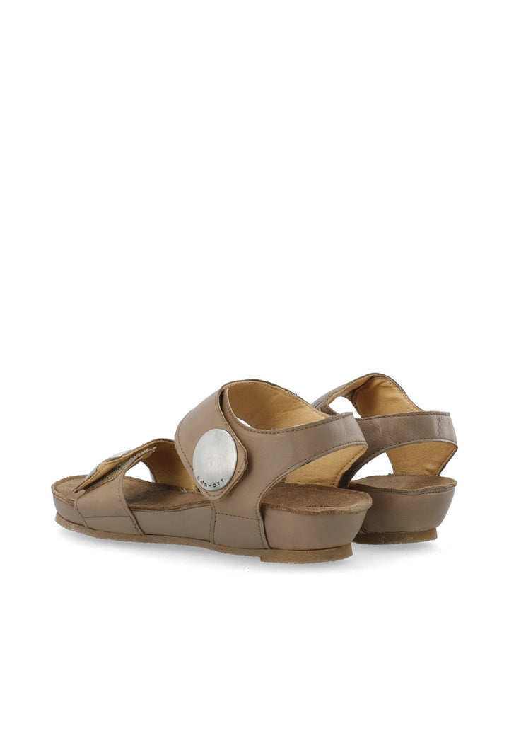 CASHOTT CASAVA Sandal Leather Velcro Taupe