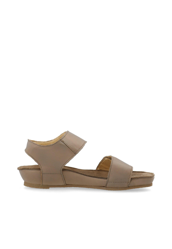 CASHOTT CASAVA Sandal Leather Velcro Taupe