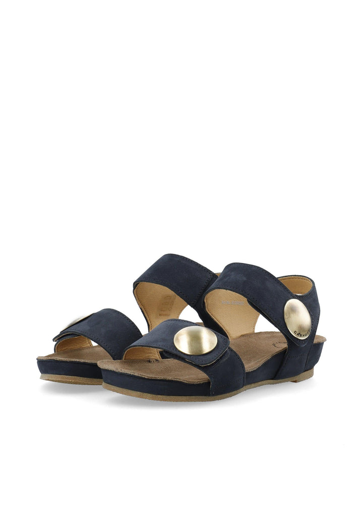 CASHOTT CASAVA Sandal Nubuck Velcro Marine