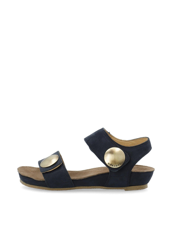 CASHOTT CASAVA Sandal Nubuck Velcro Marine