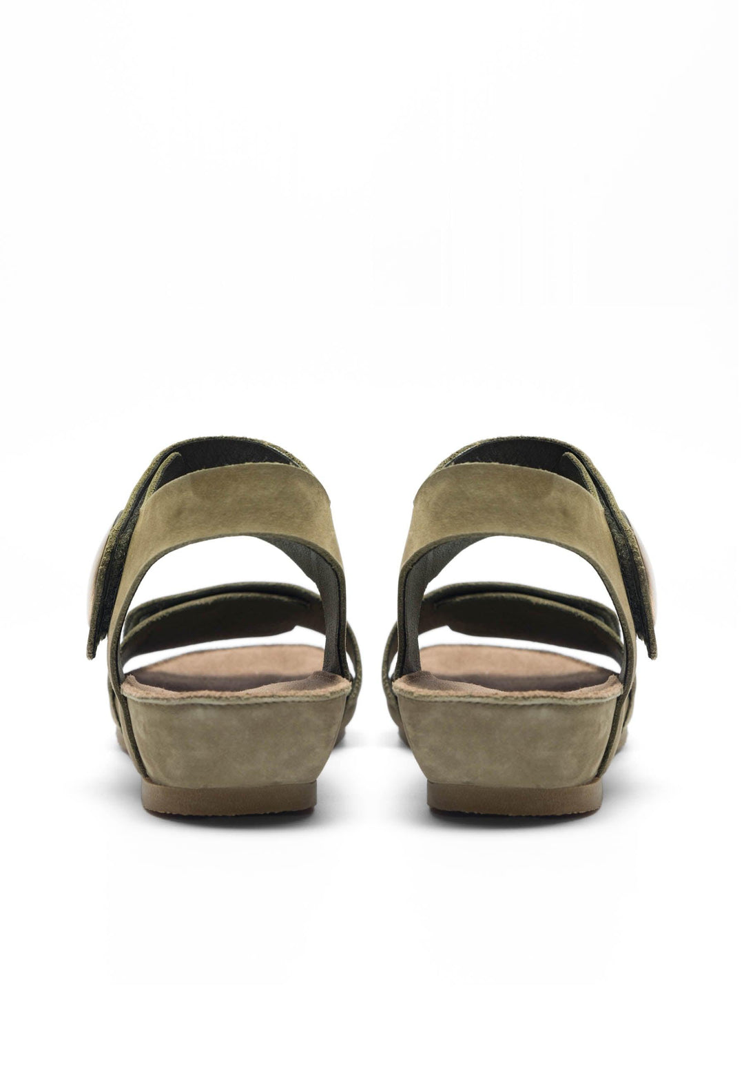 CASHOTT CASAVA Sandal Nubuck Velcro Olive