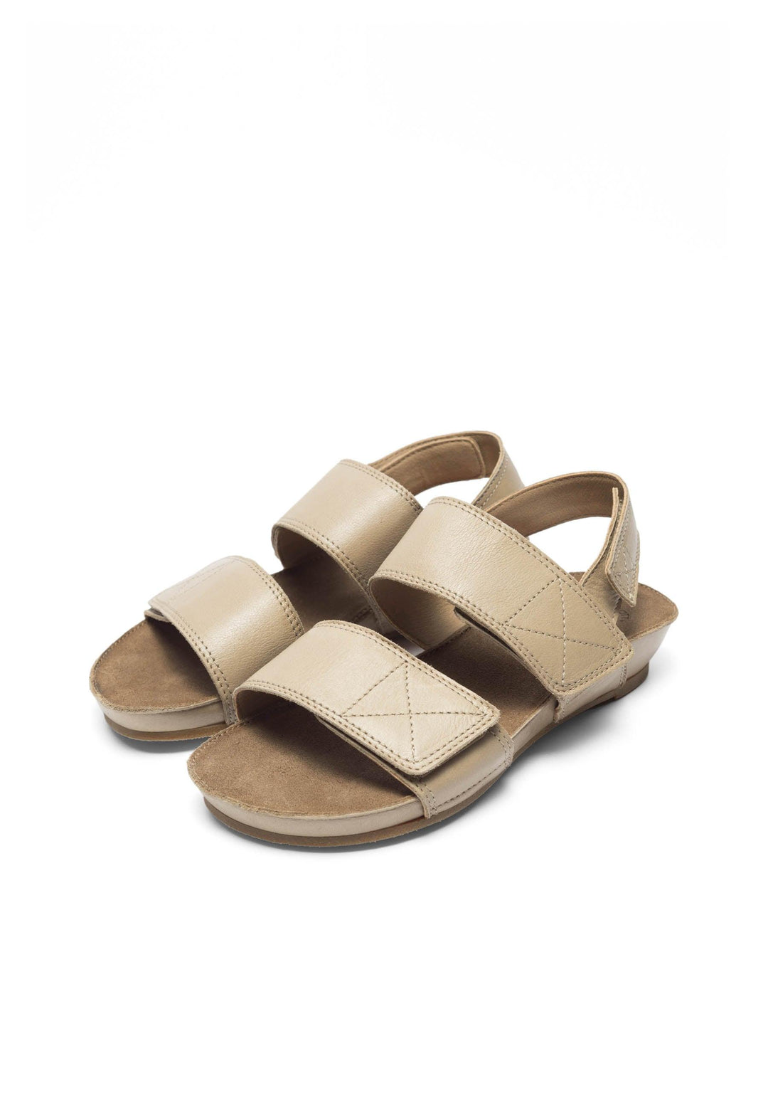 CASHOTT CASAVA Velcro Sandal Leather Velcro Taupe