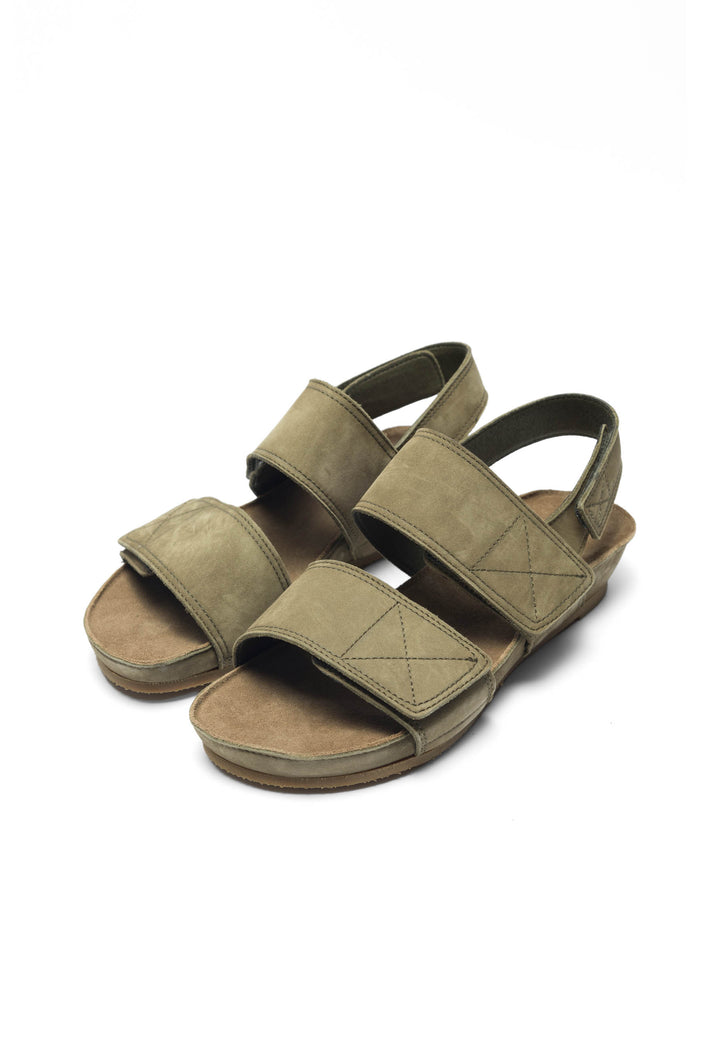 CASHOTT CASAVA Velcro Sandal Nubuck Velcro Olive