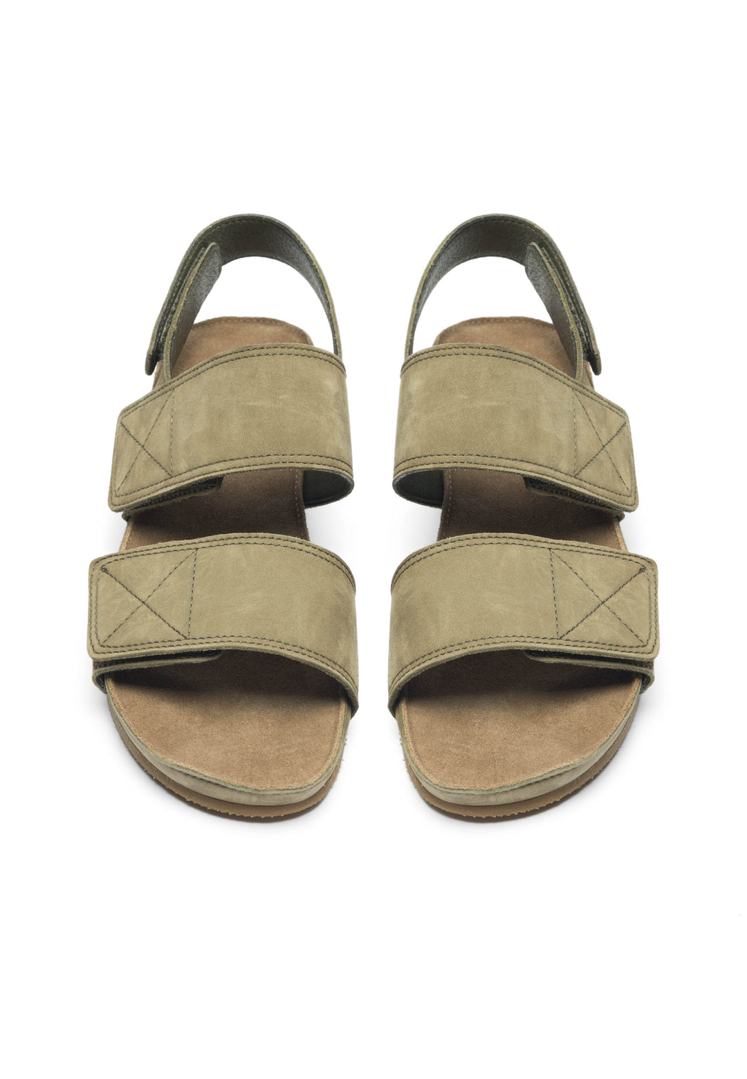 CASHOTT CASAVA Velcro Sandal Nubuck Velcro Olive