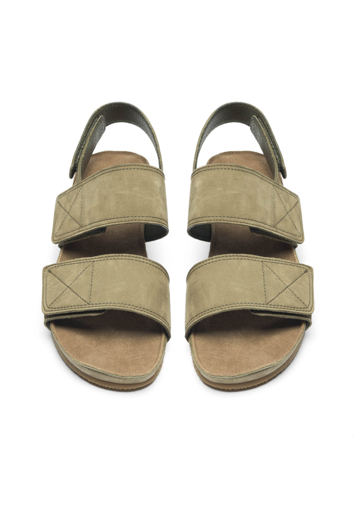 CASHOTT CASAVA Velcro Sandal Nubuck Velcro Olive