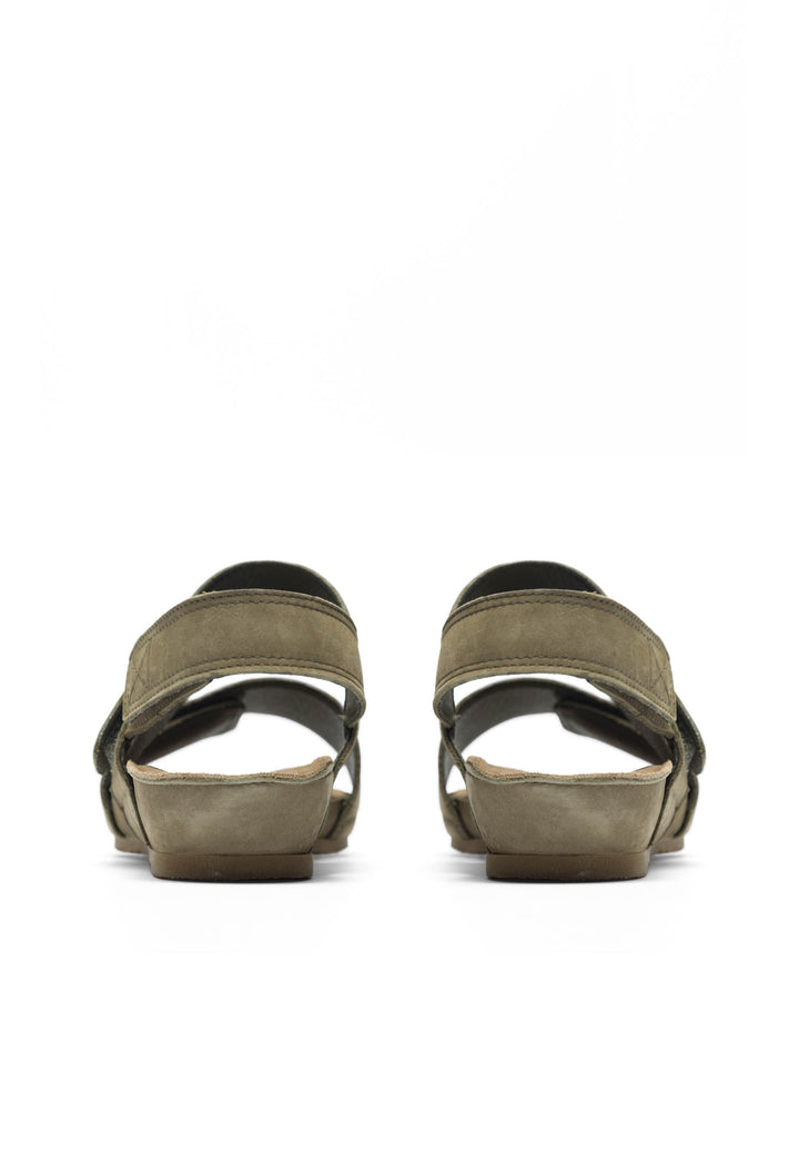 CASHOTT CASAVA Velcro Sandal Nubuck Velcro Olive