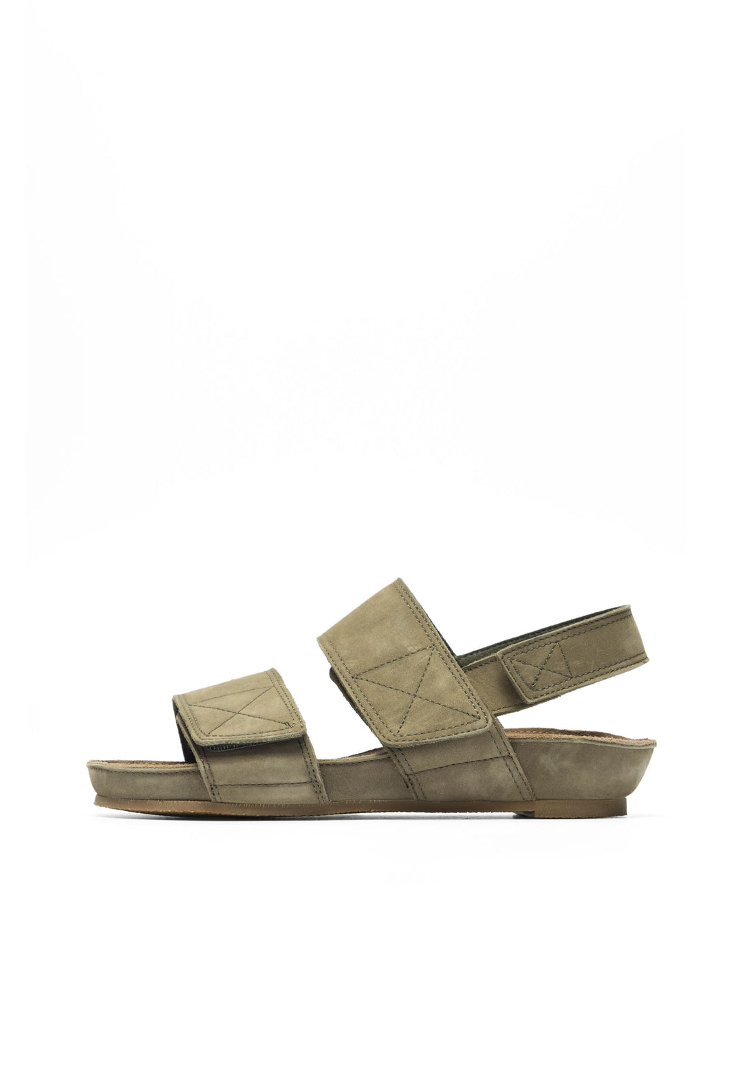 CASHOTT CASAVA Velcro Sandal Nubuck Velcro Olive