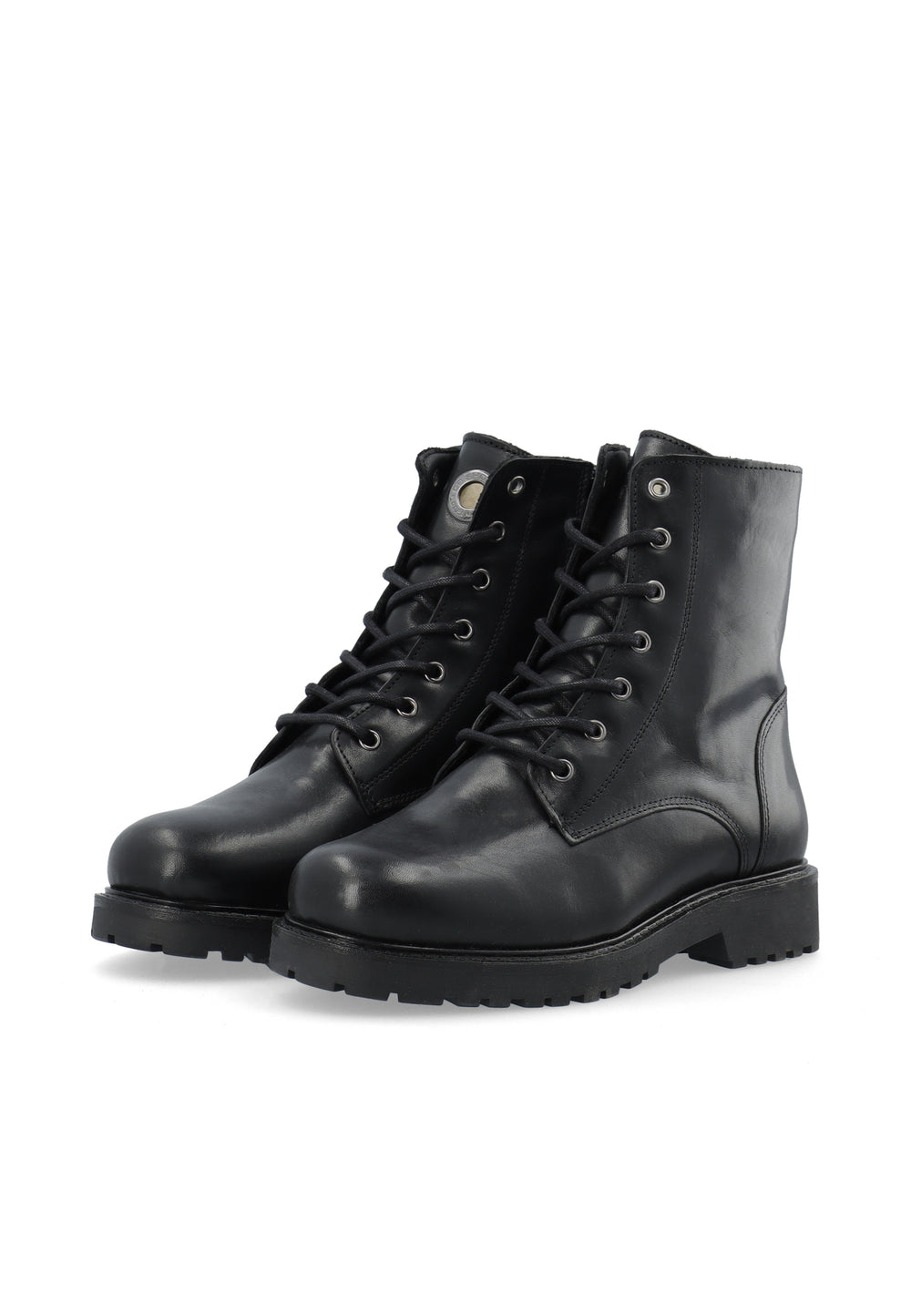 CASHOTT CASAYA Lace Boot Warm Lining WP Pull Up Leather Warm lined up lace up Black