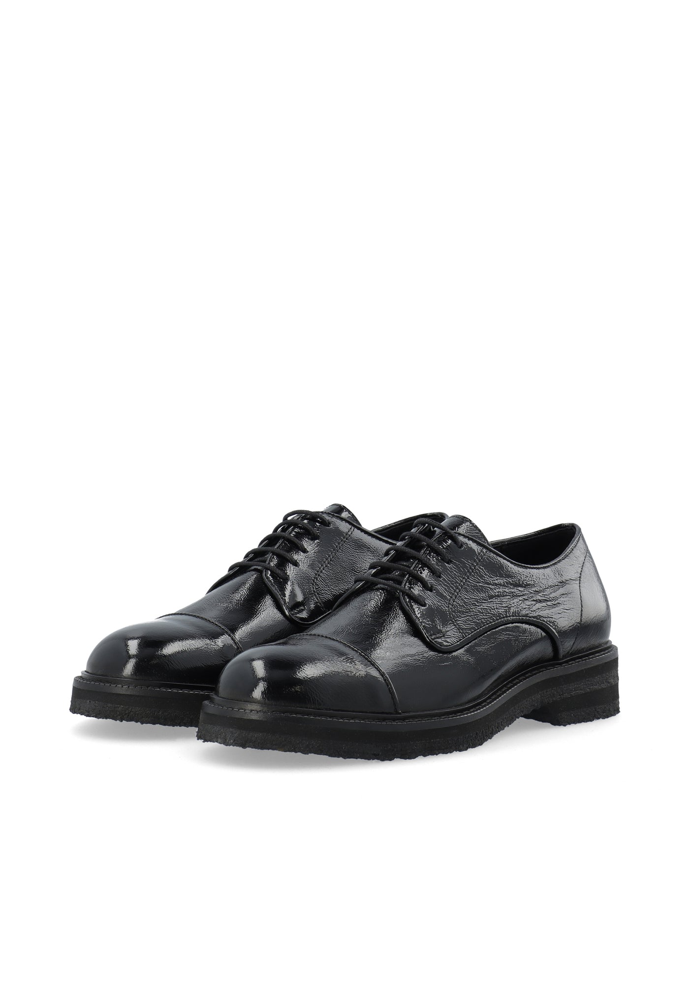 CASHOTT CASBETTY Lace Shoe Patent Leather Lace Up Black