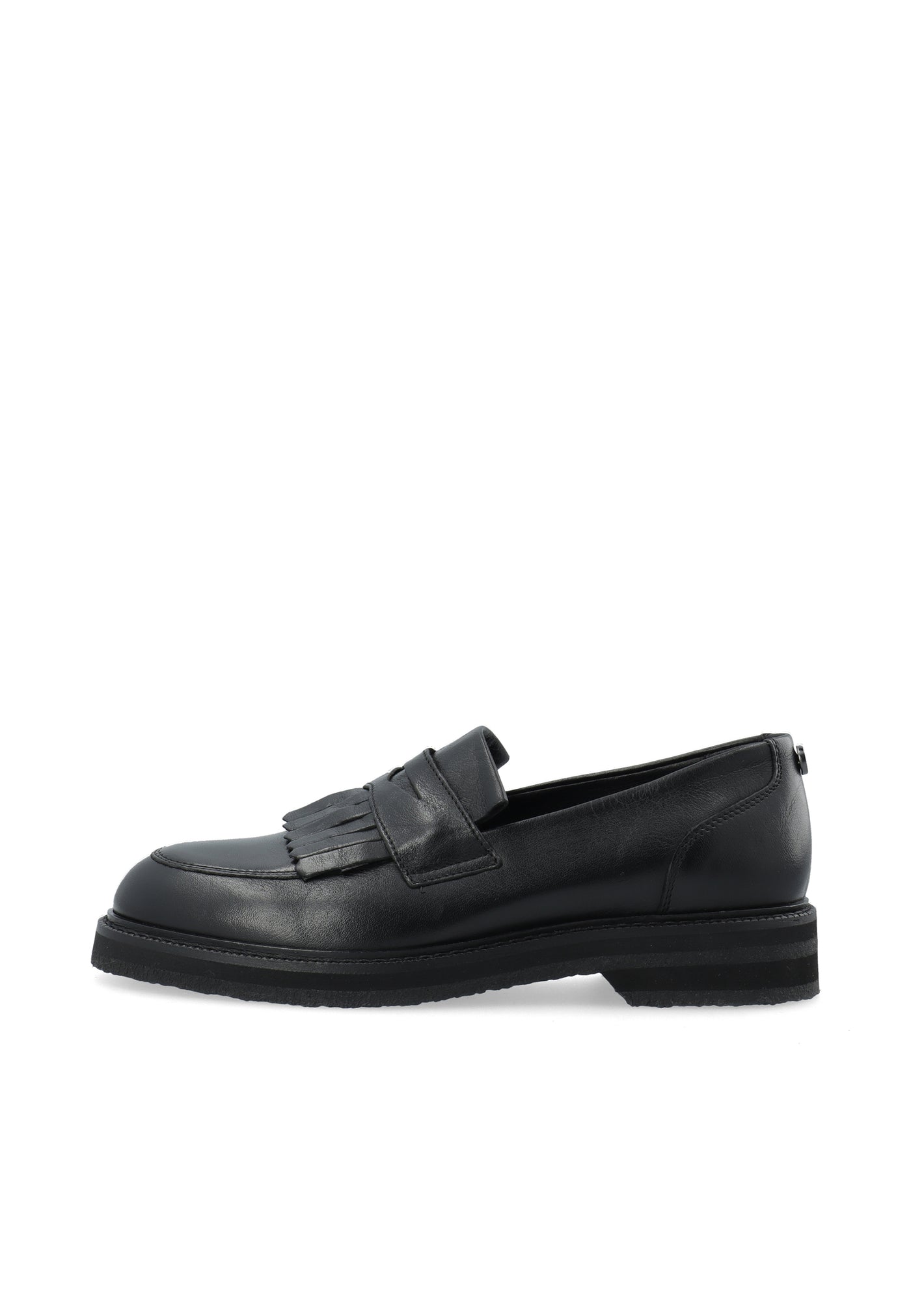 CASHOTT CASBETTY Loafer W. Fringes Leather Loafers Black