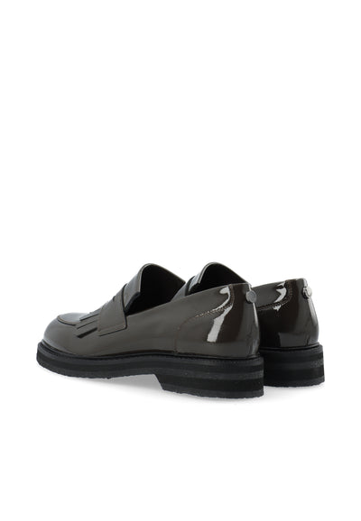 CASHOTT CASBETTY Loafer W. Fringes Patent Leather Tassel Coffee