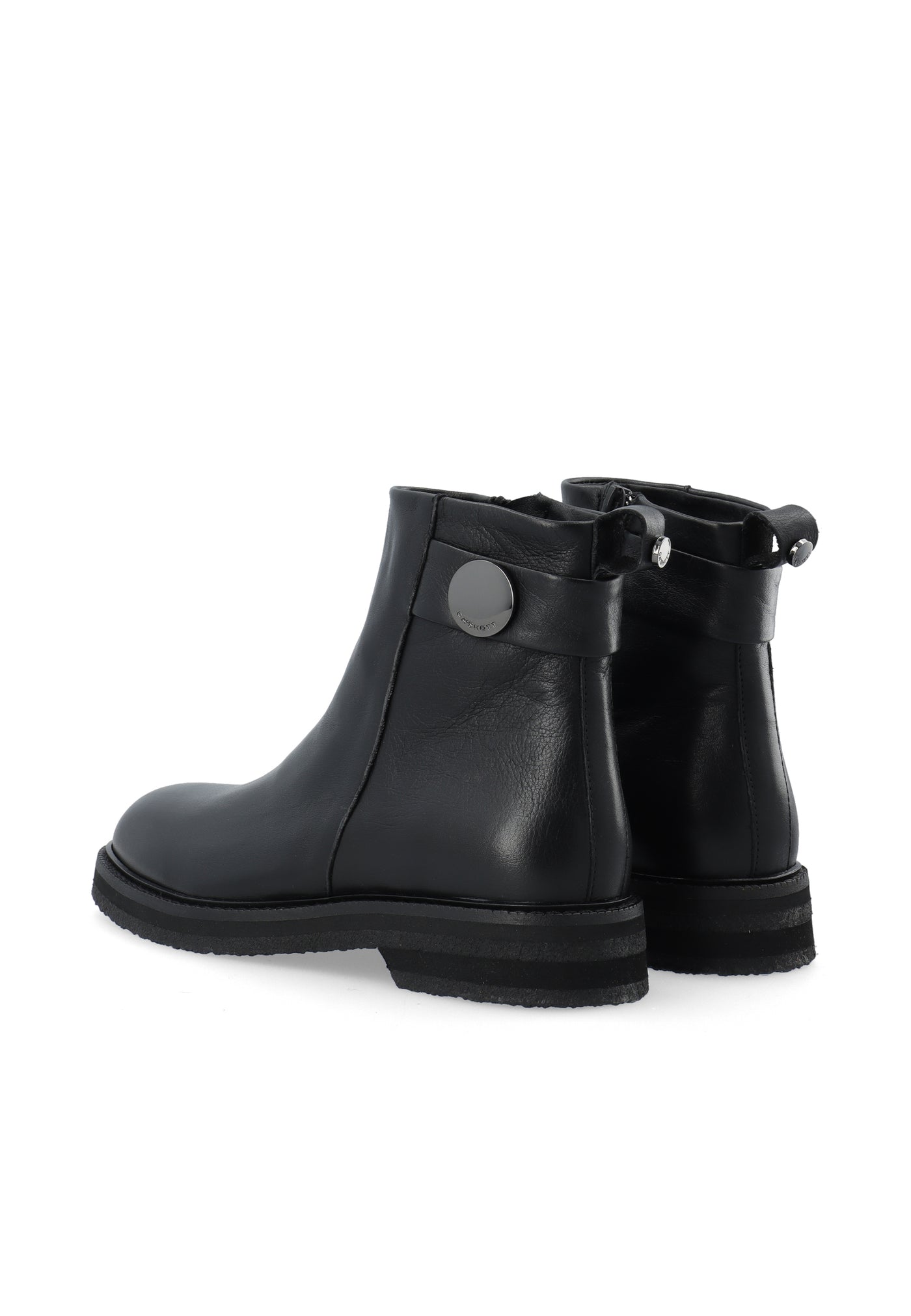 CASHOTT CASBETTY Zip Boot Leather Zip Boot Black