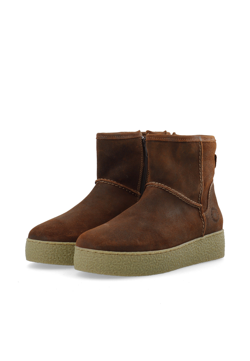 CASHOTT CASCAMILLA WARM LINED BOOT OILED SUEDE *Zip Boot Cognac