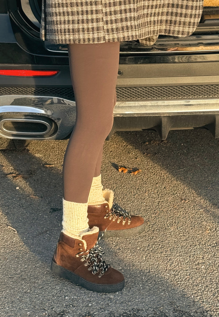 CASHOTT CASCAMILLA WARM LINED LACE UP BOOT Lace Up Dark Brown