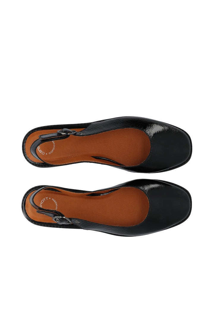 CASHOTT CASDIANA PATENT SLING BACK Slingback Black