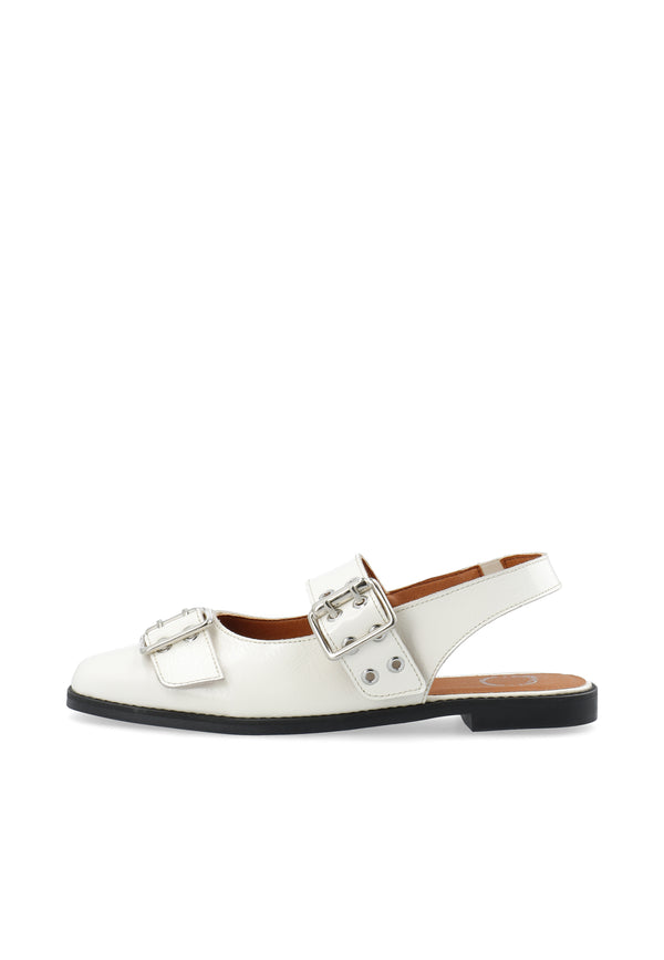 CASHOTT CASDIANA SLING BACK Mary Jane Off White