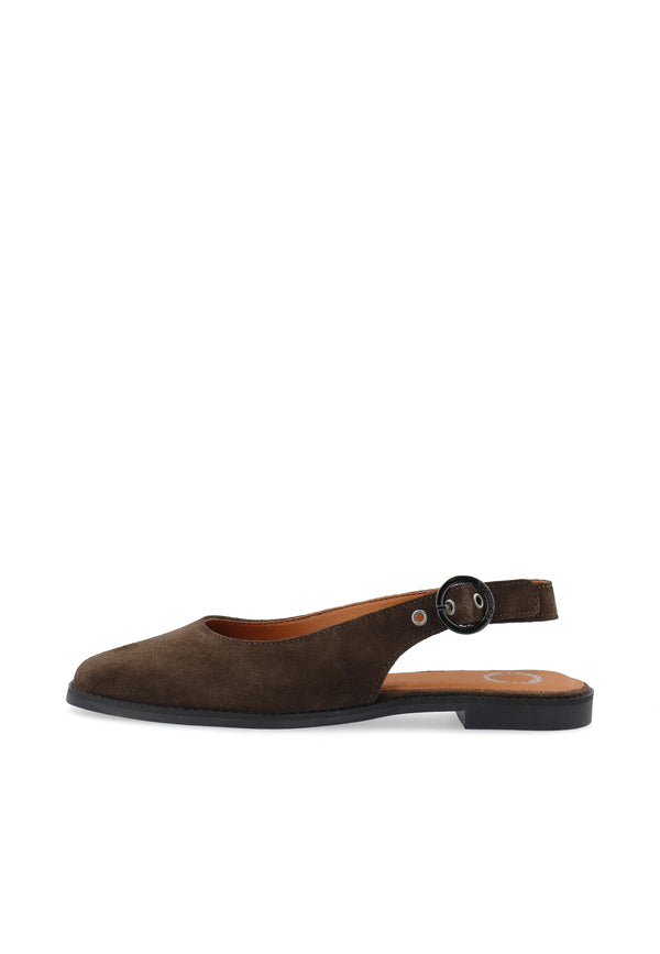 CASHOTT CASDIANA SLING BACK SUEDE Slingback Brown