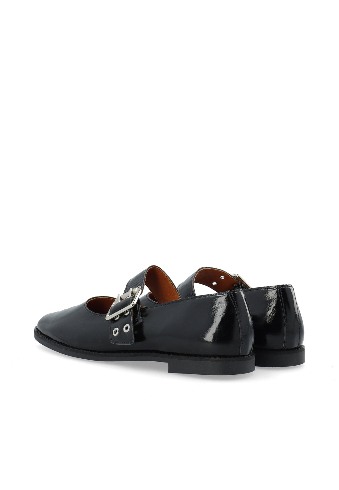 CASHOTT CASDIANA Single Strap Ballerina Nappa Lak *Mary Jane Black/Black