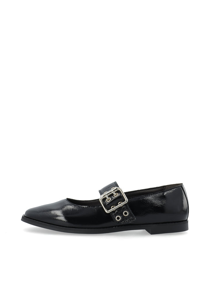 CASHOTT CASDIANA Single Strap Ballerina Nappa Lak *Mary Jane Black/Black