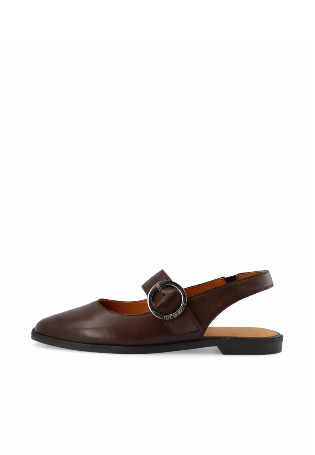 CASHOTT CASDIANA Single Strap Leather *Slingback Dark Brown