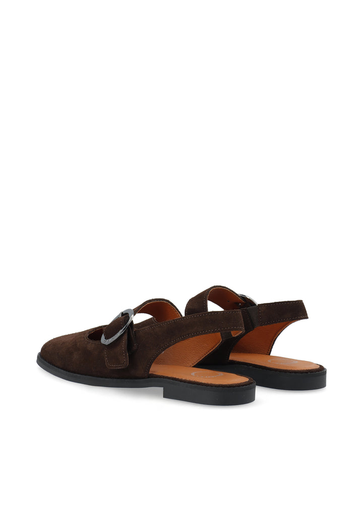 CASHOTT CASDIANA Single Strap Suede *Slingback Brown