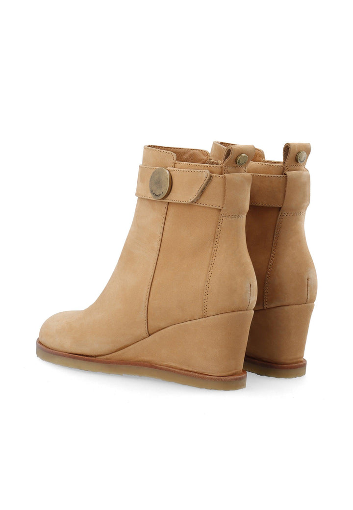 CASHOTT CASDONNA Zip Boot Nubuck Zip Boot Brandy