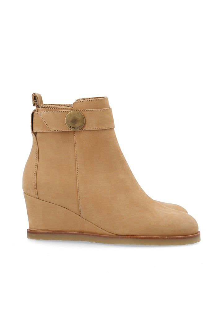 CASHOTT CASDONNA Zip Boot Nubuck Zip Boot Brandy