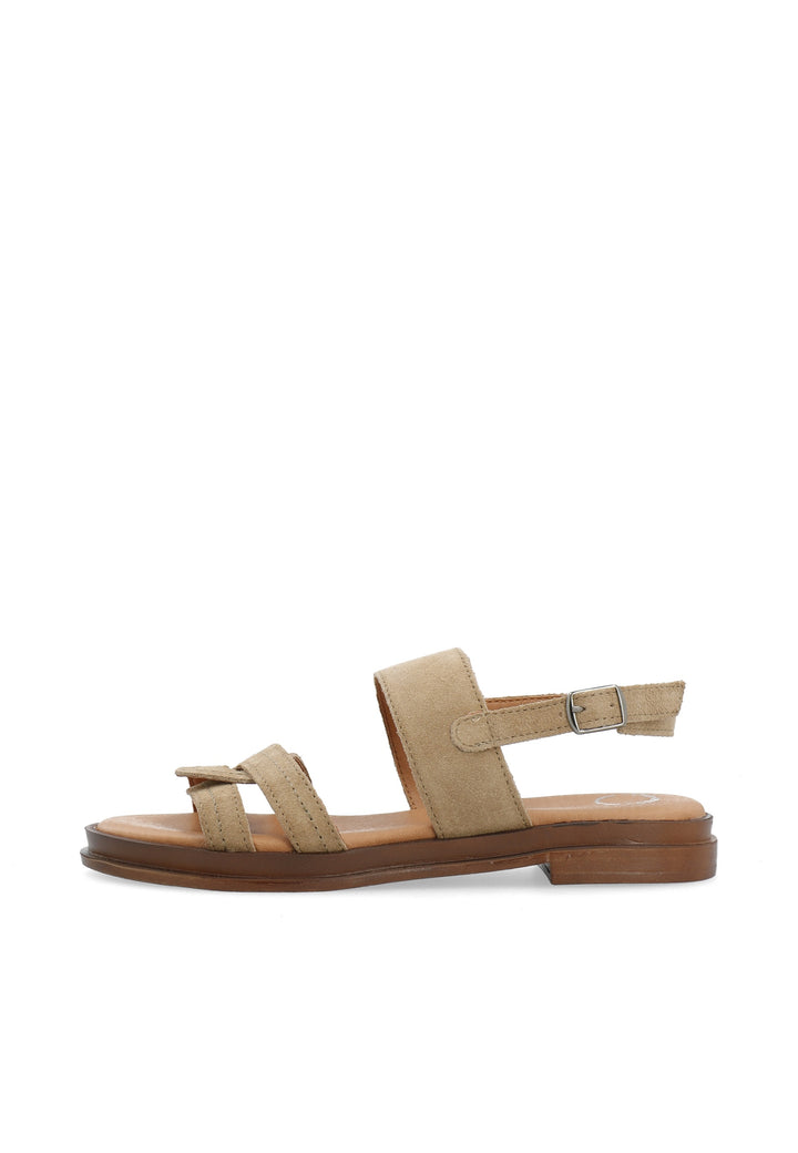 CASHOTT CASELIA Strappy Flat Sandal Suede *Sandals Sand