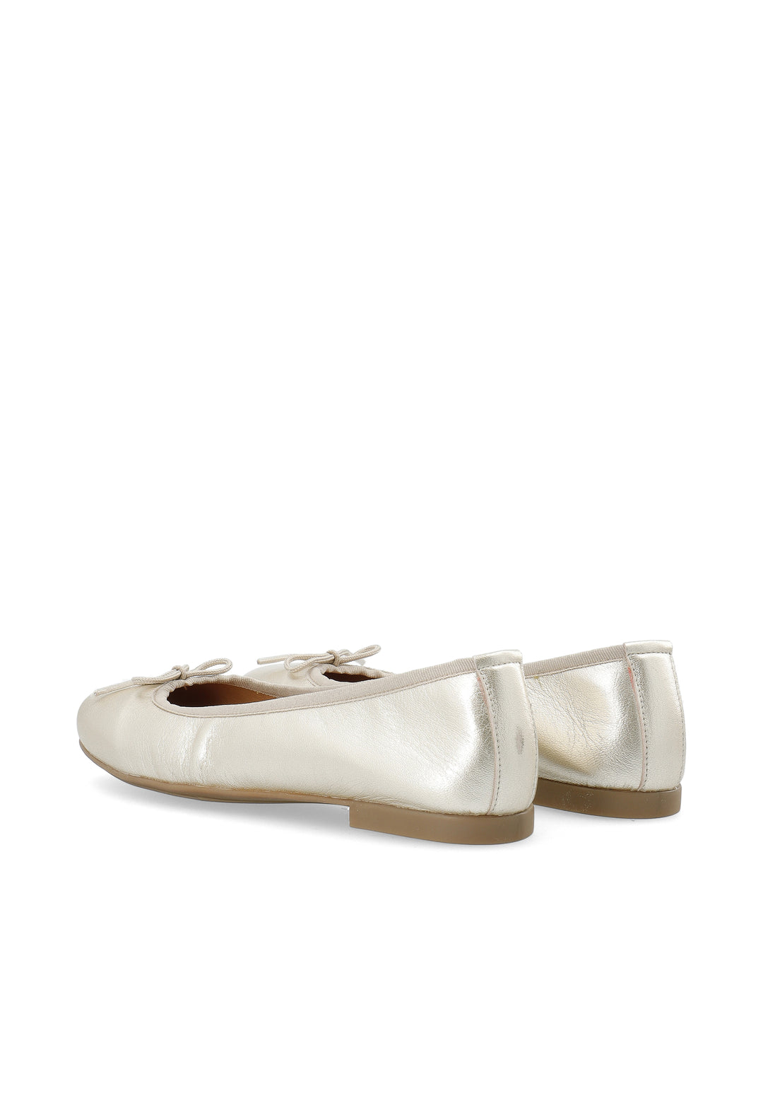 CASHOTT CASELVIRA Ballerina Metallic Leather Ballerina Champagne