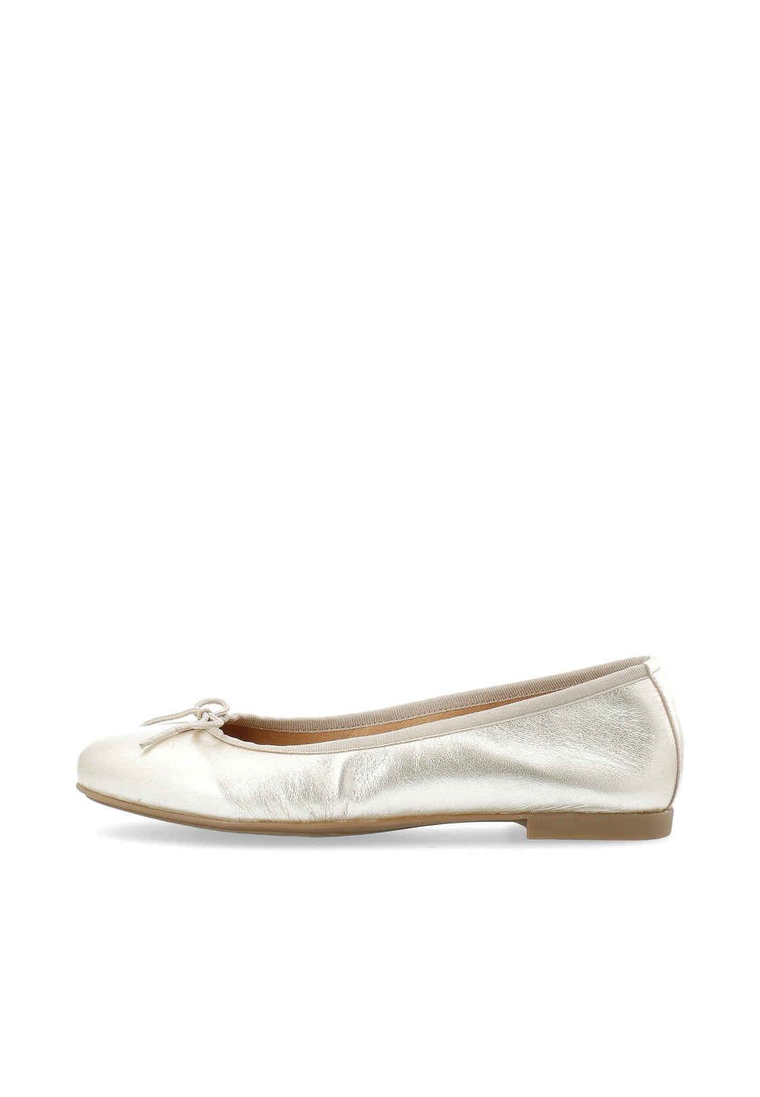 CASHOTT CASELVIRA Ballerina Metallic Leather Ballerina Champagne