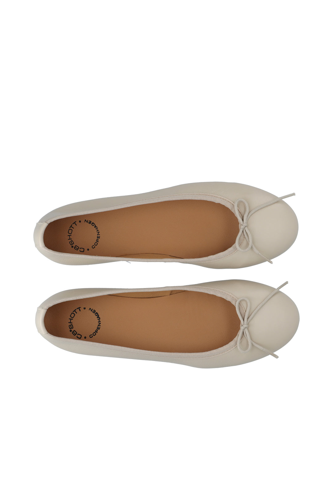 CASHOTT CASELVIRA Ballerina Smooth Leather Ballerina Ivory