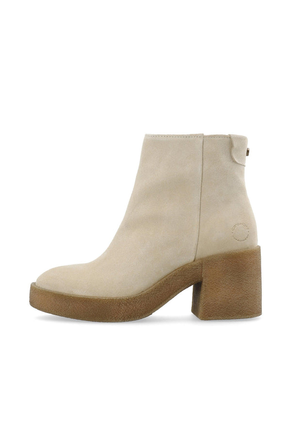 CASHOTT CASEMILY Zip Boot Suede Zip Boot Beige